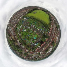 Birdseye view of Wharncliffe Allotments
